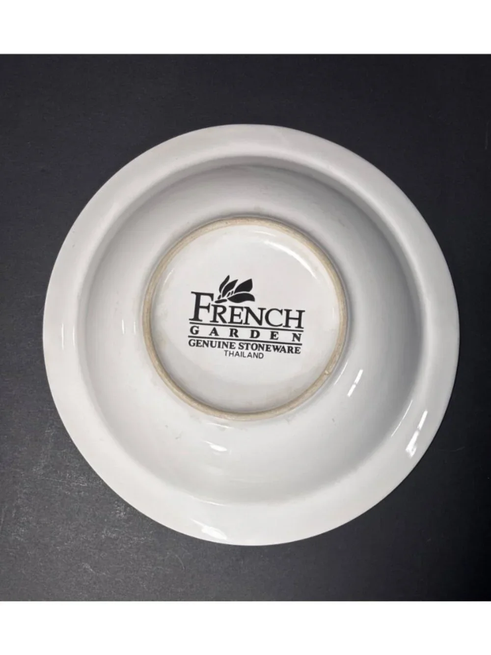 French Garden Genuine Stoneware Vegetable Serving Bowl Floral Design Vintage 80s